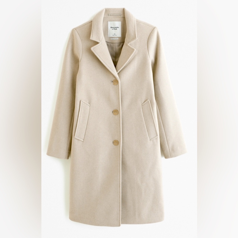 Abercrombie & Fitch Wool-Blend Dad Coat